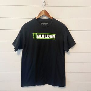 Monster Energy Co. | Men’s Cotton Black Crewneck Monster Logo T-Shirt Size Large